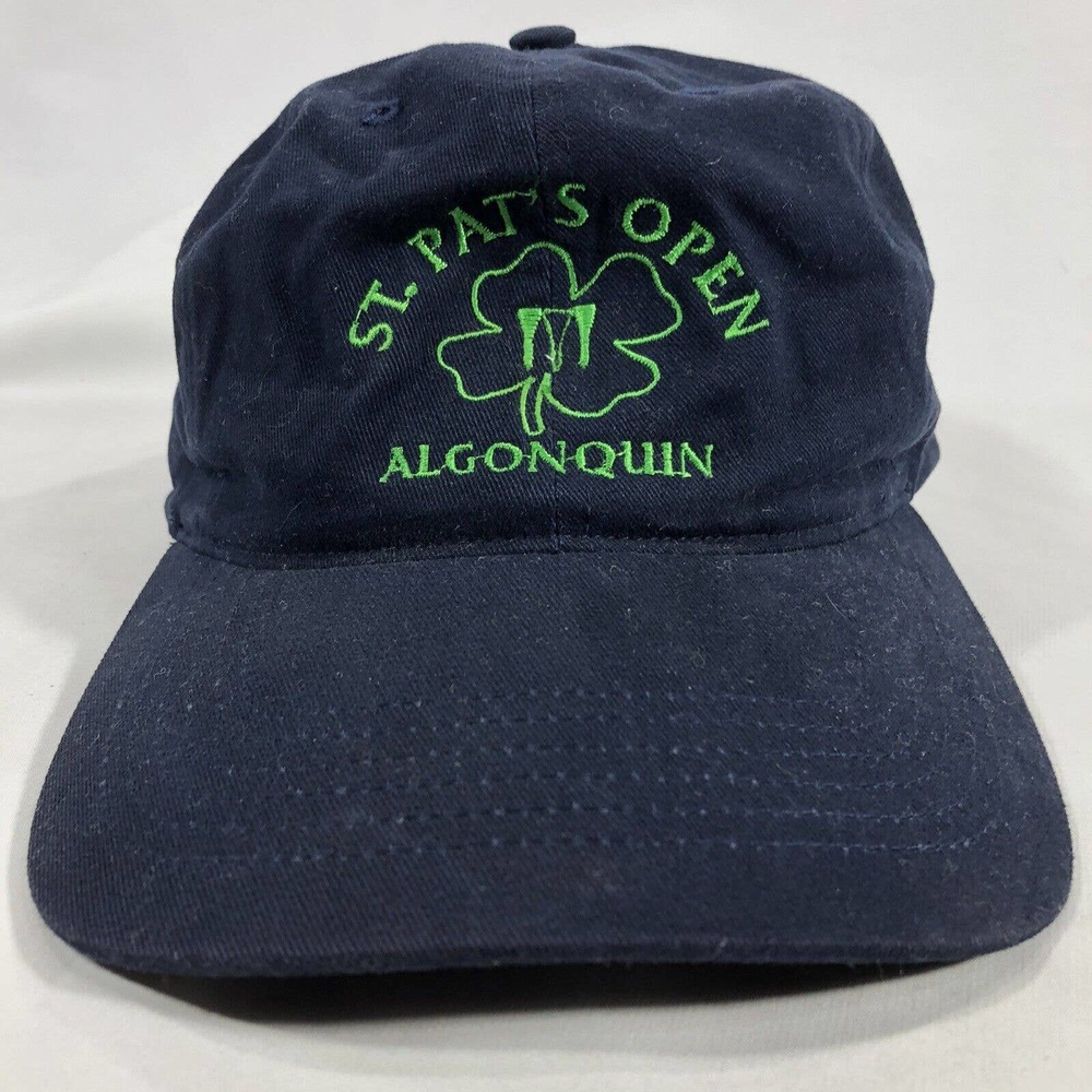 St Pats Open Algonquin Hat Cap Adjustable Strap One Size Fits Most Navy Blue OSF